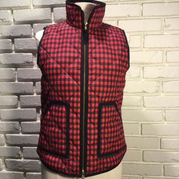 J.Crew Plaid Down Filled Quilted Puffer Vest S - Picture 3 of 7